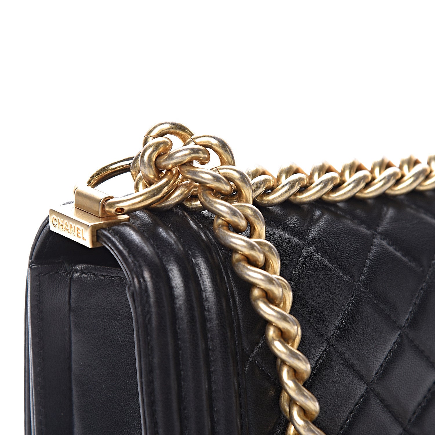 Chanel Lambskin Quilted Small Boy Flap Black 12 of 16
