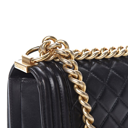Chanel Lambskin Quilted Small Boy Flap Black 12 of 16
