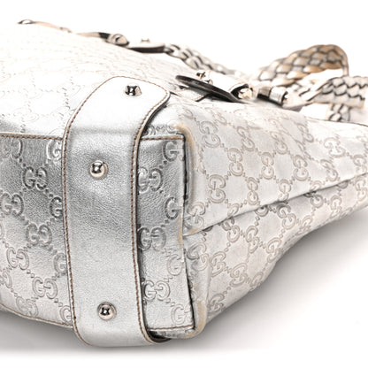 Gucci Metallic Guccissima Medium Pelham Shoulder Bag Silver 10 of 11