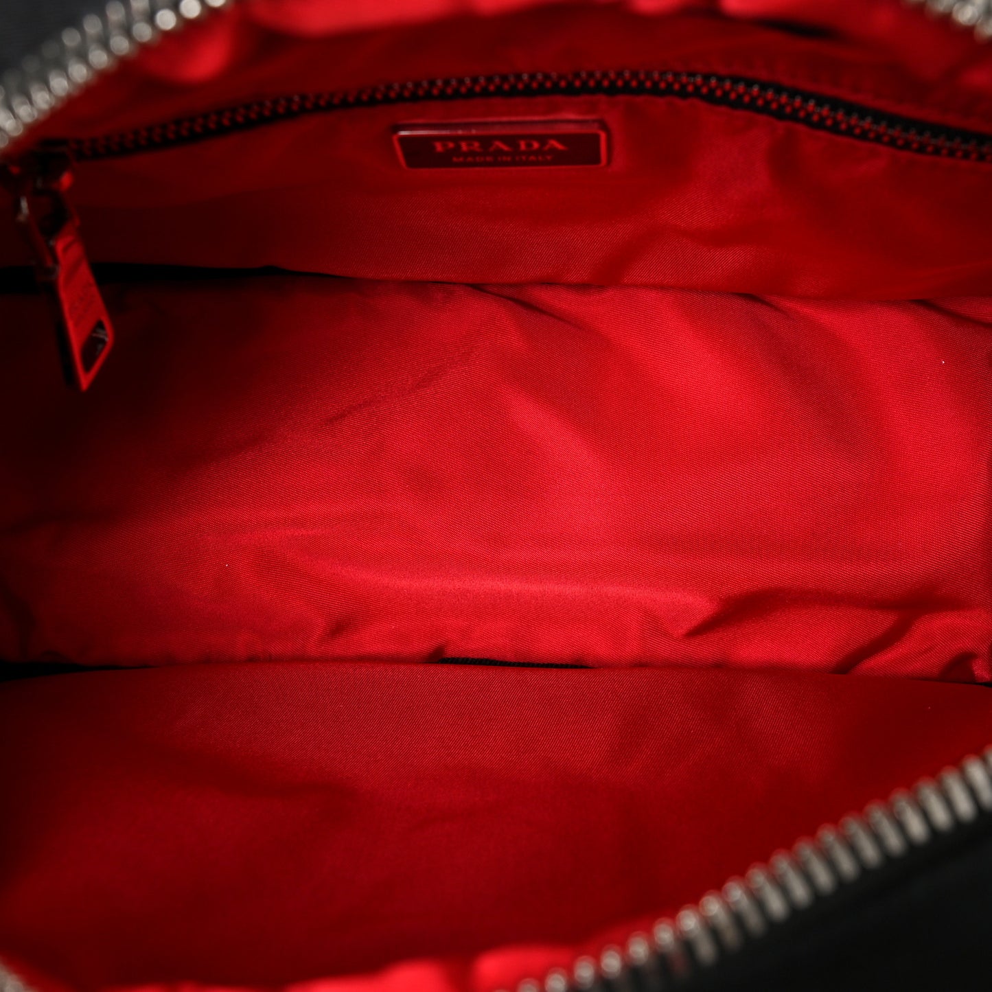 Tessuto Nylon Pocket Top Handle Cargo Shoulder Bag Black Fuoco