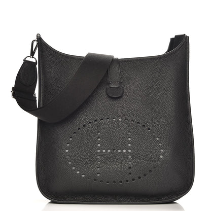 Hermes Taurillon Clemence Evelyne III GM Black 1 of 8