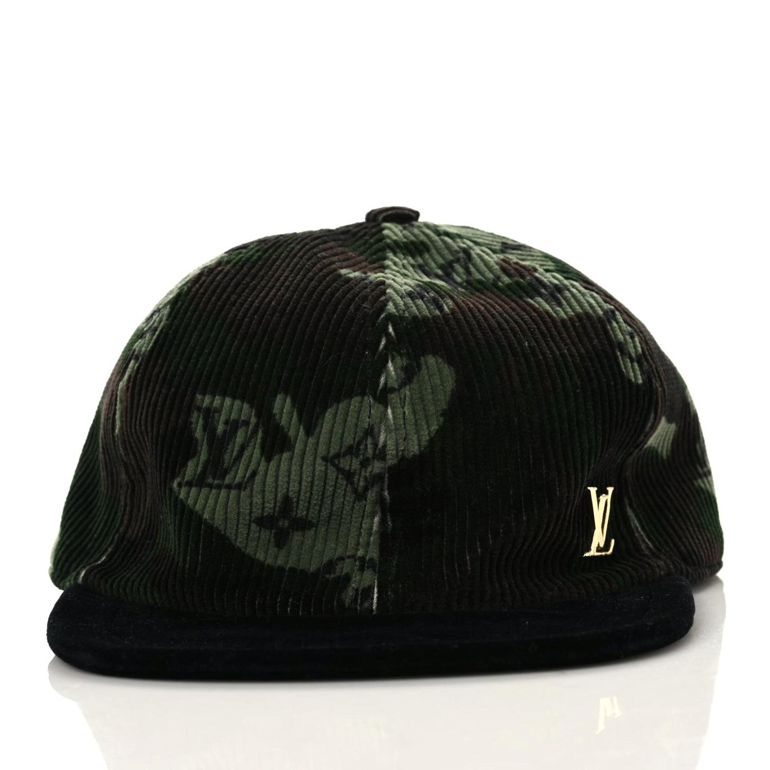 Louis Vuitton Corduroy Monogram Easy Fit Camo Cap 60 Kaki 3 of 9