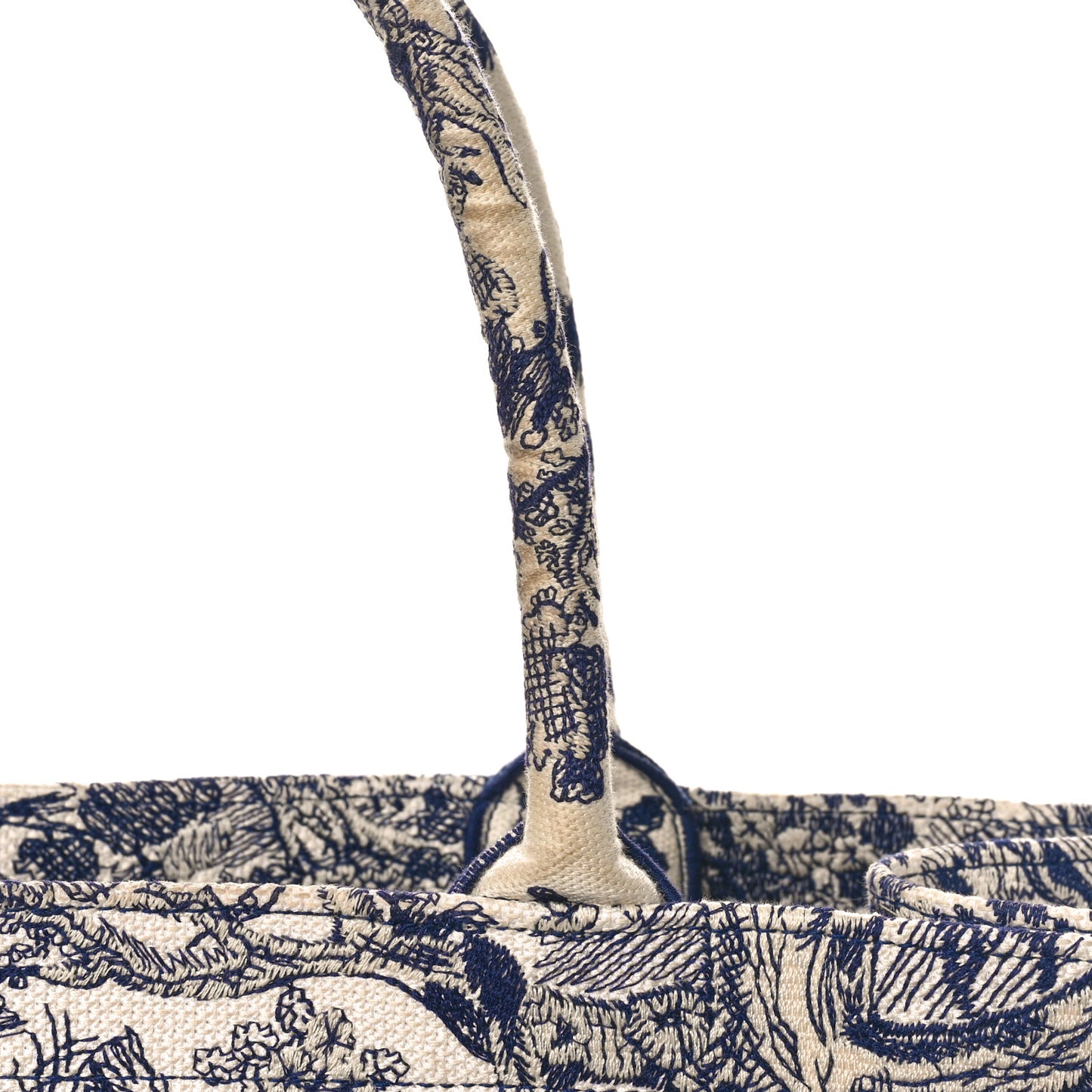 Canvas Embroidered Large Dioriviera Toile De Jouy Book Tote Blue