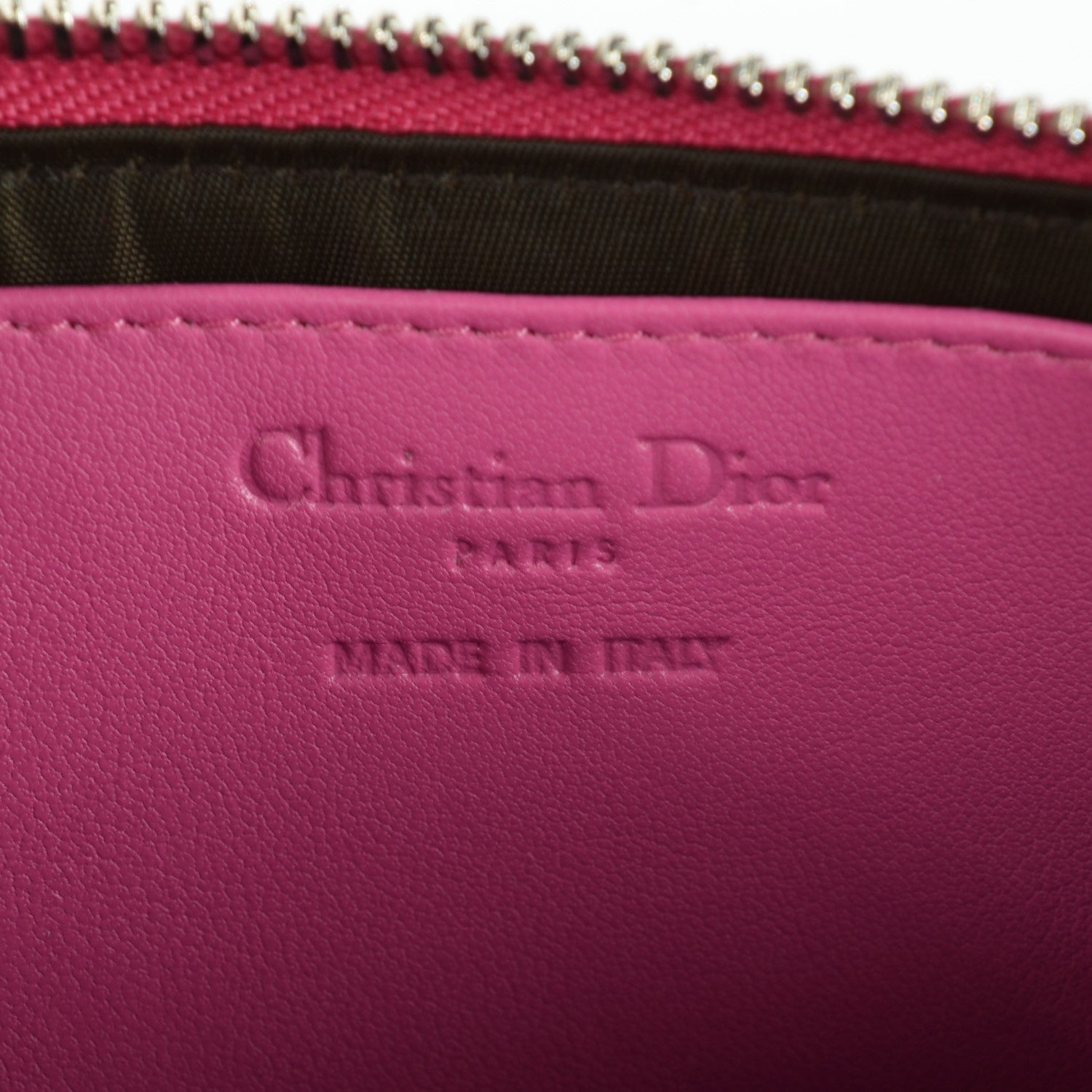 Christian Dior Patent Cannage Lady Dior Mini Pochette Framboise 6 of 7