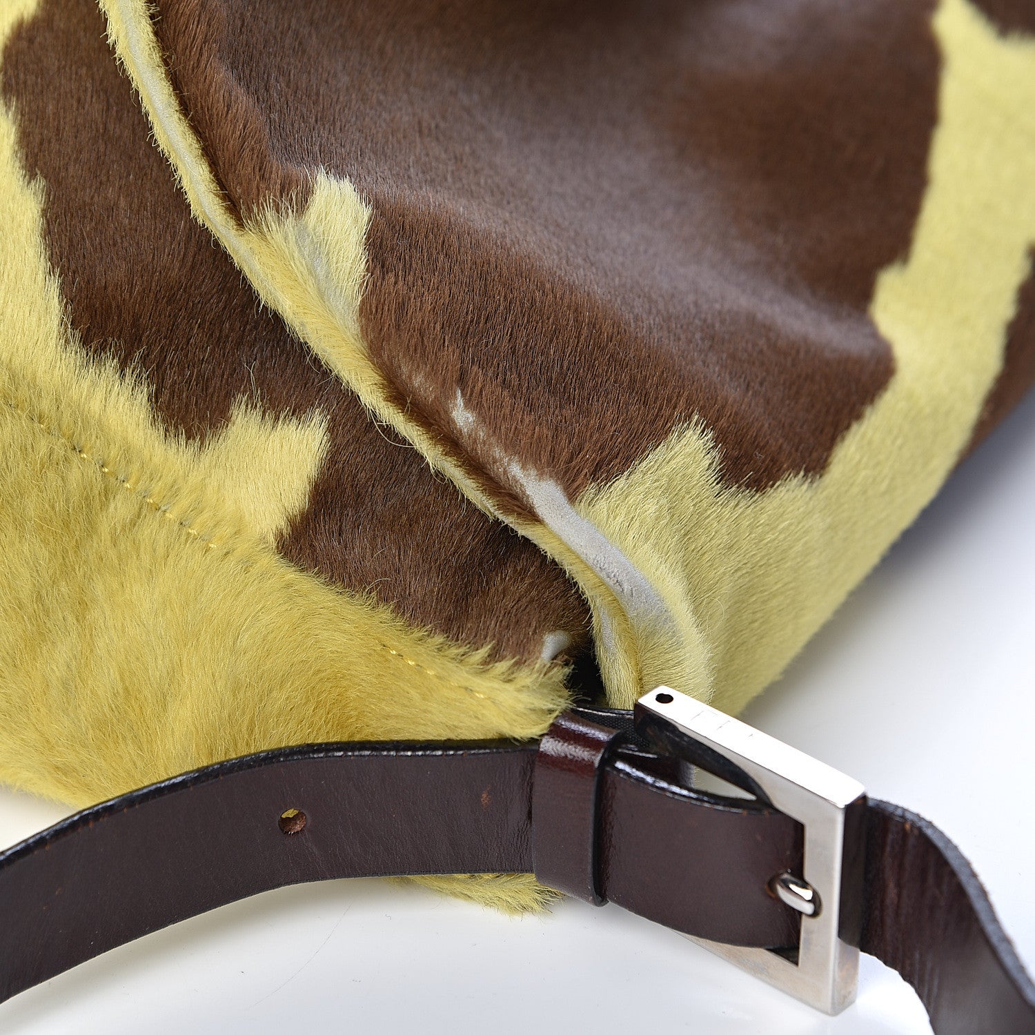Fendi Calf Hair Mama Baguette Yellow Brown 11 of 18