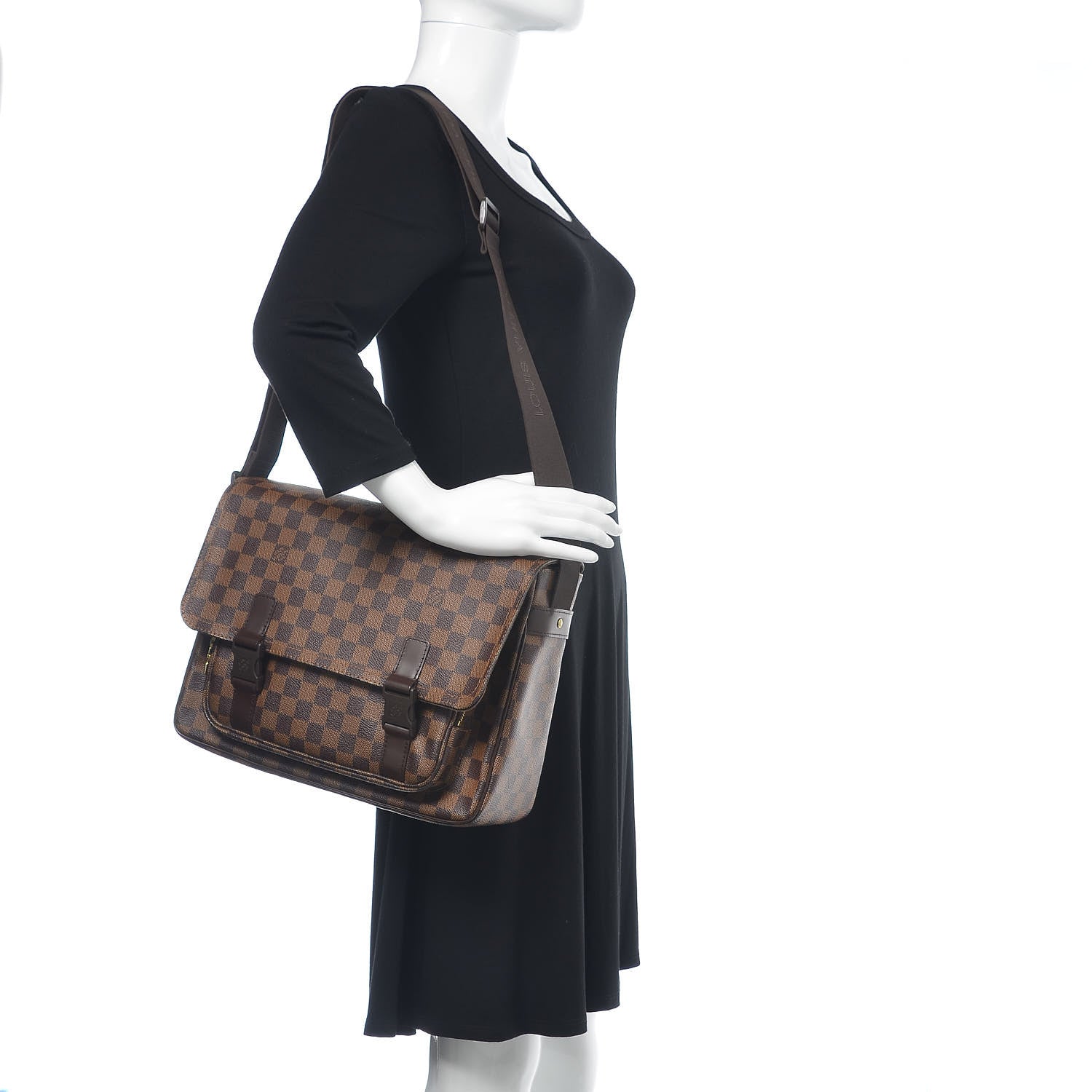 Louis Vuitton Damier Ebene Melville Messenger Bag 2 of 10