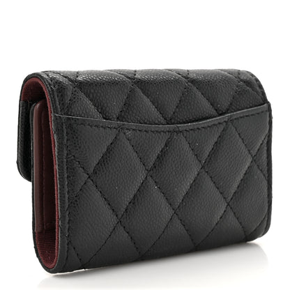 Chanel Caviar Quilted Classic 4 Key Holder Wallet Black 3 of 10