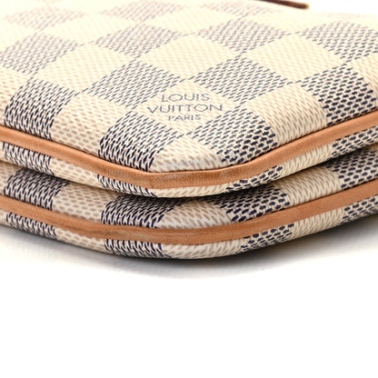 Louis Vuitton Damier Azur Double Zip Pochette 6 of 10