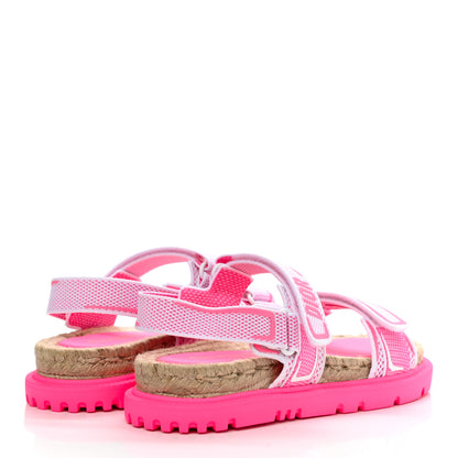 Christian Dior Technical Knit Jute Dioract 10mm Sandals 40 White Fuchsia 4 of 8