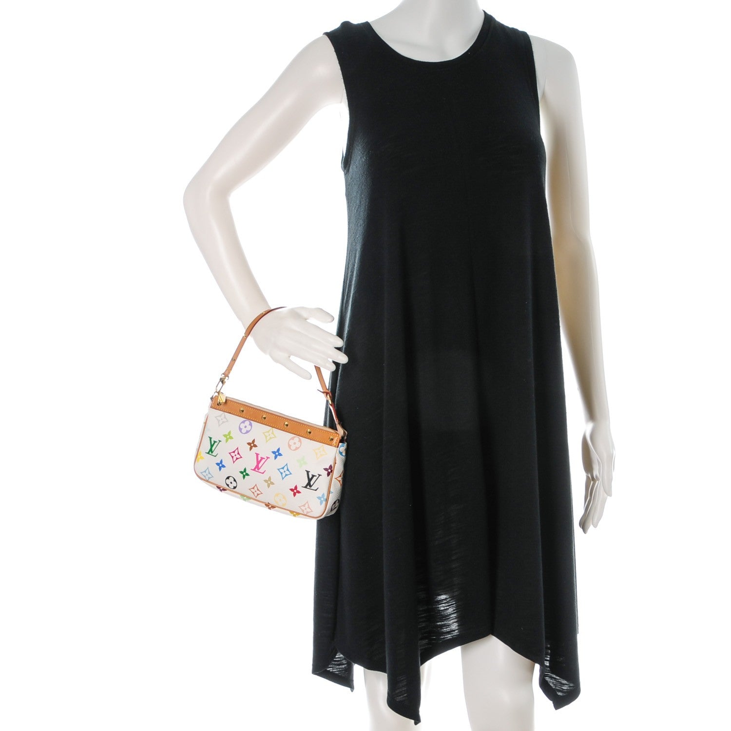 Louis Vuitton Monogram Multicolor Pochette Accessories White 2 of 8