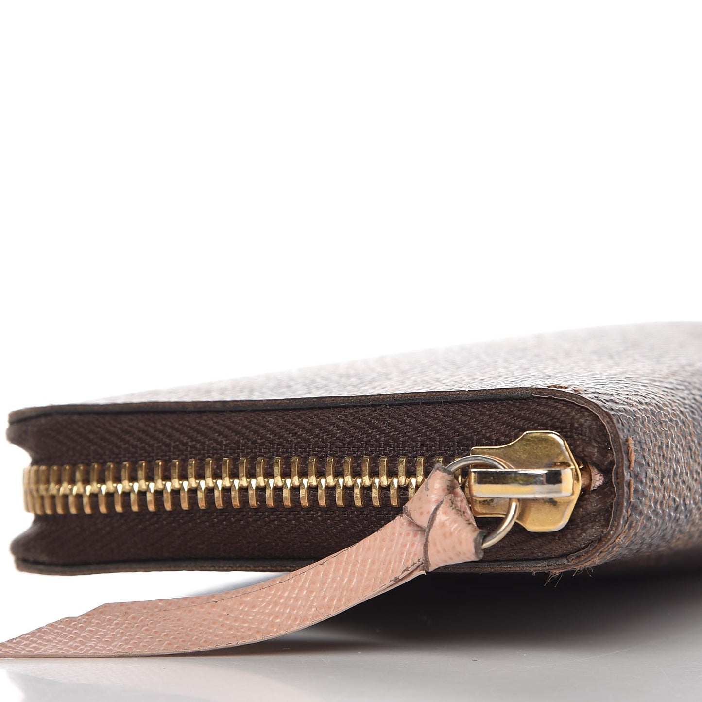 Damier Ebene Clemence Wallet Rose Ballerine