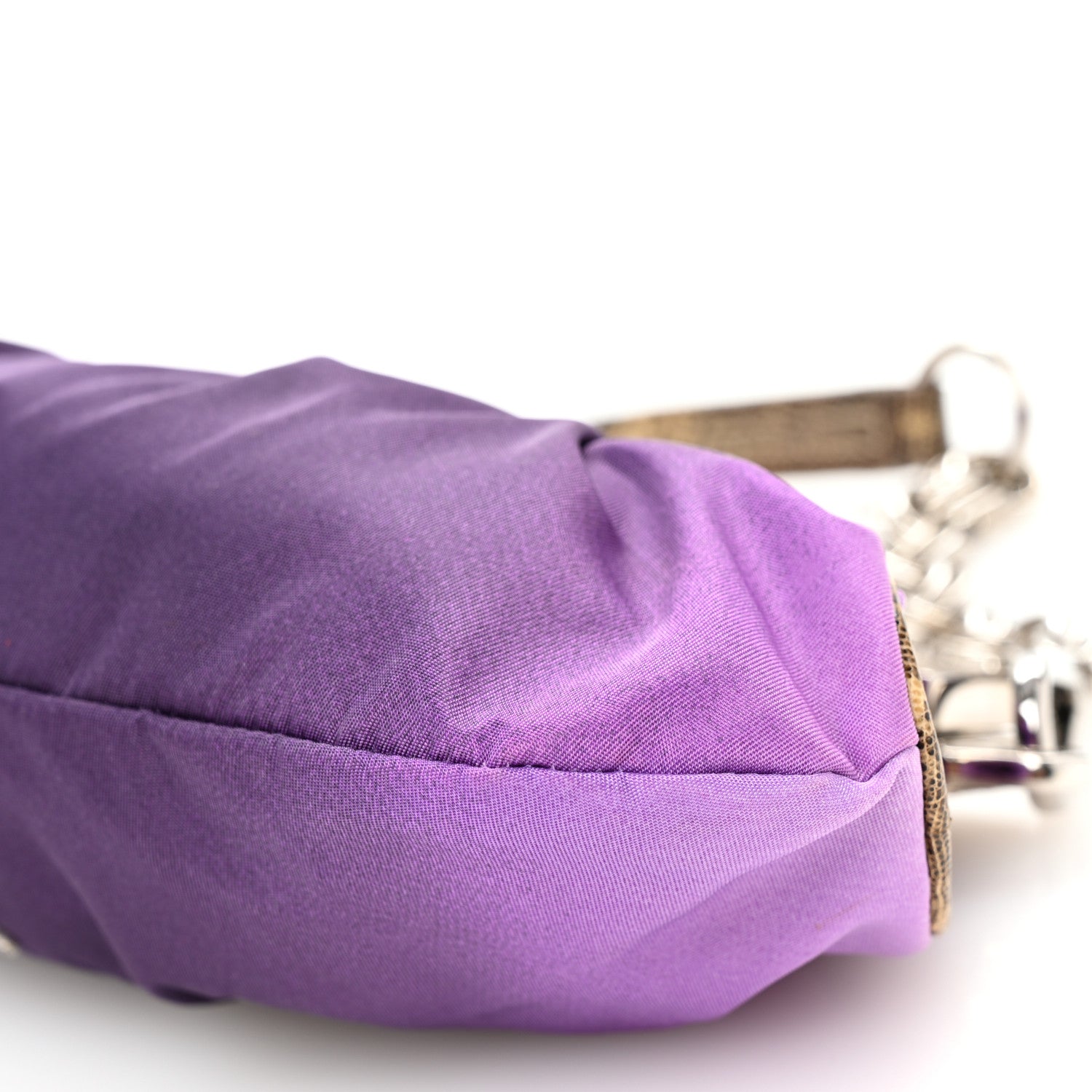 Prada Nylon Lizard Frame Clutch Bag Ombre Purple 10 of 10