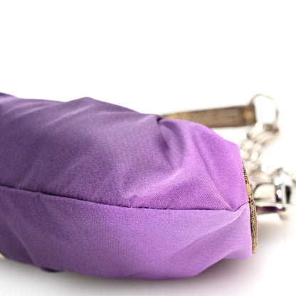 Prada Nylon Lizard Frame Clutch Bag Ombre Purple 10 of 10
