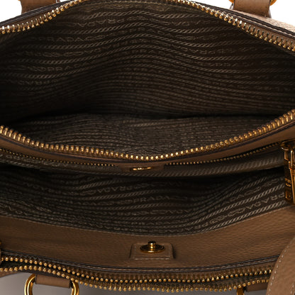 Prada Vitello Daino Large Double Zip Tote Sughero 4 of 17