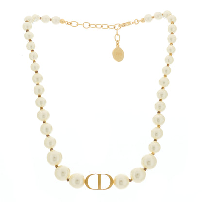 Christian Dior Pearl 30 Montaigne Choker Necklace Gold 3 of 6