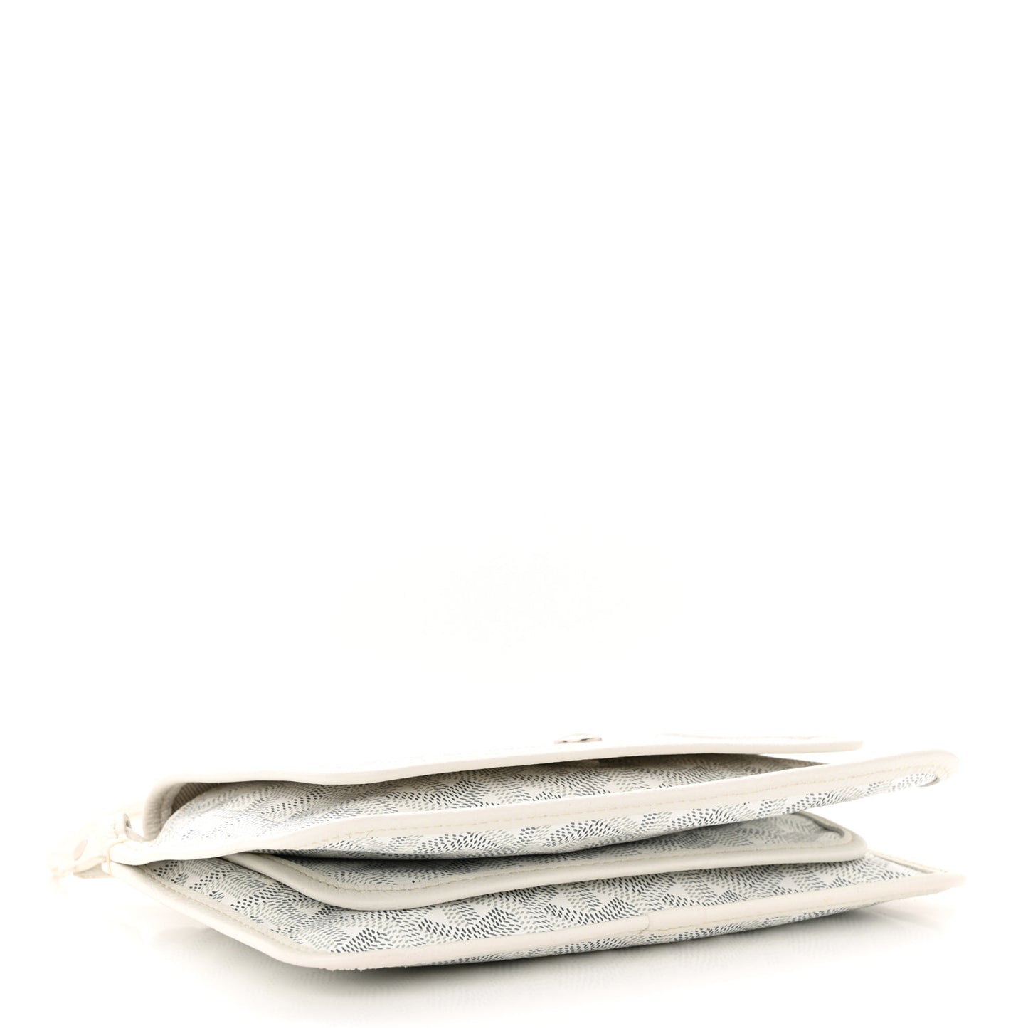 Goyardine Plumet Wallet Clutch White