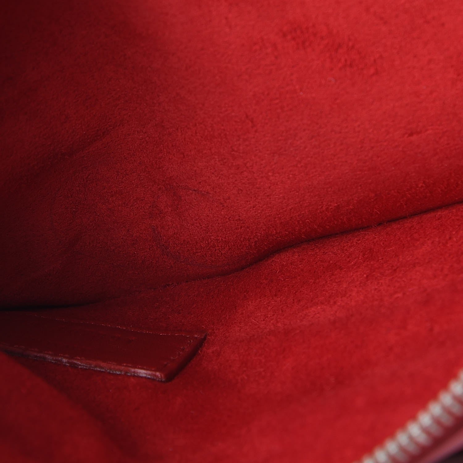 Saint Laurent Calfskin Suede Stud Reversible Shopper Tote Red 14 of 19