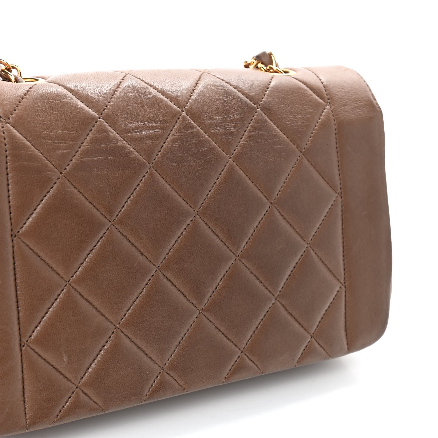 Chanel Lambskin Quilted Small Single Flap Brown 9 of 11