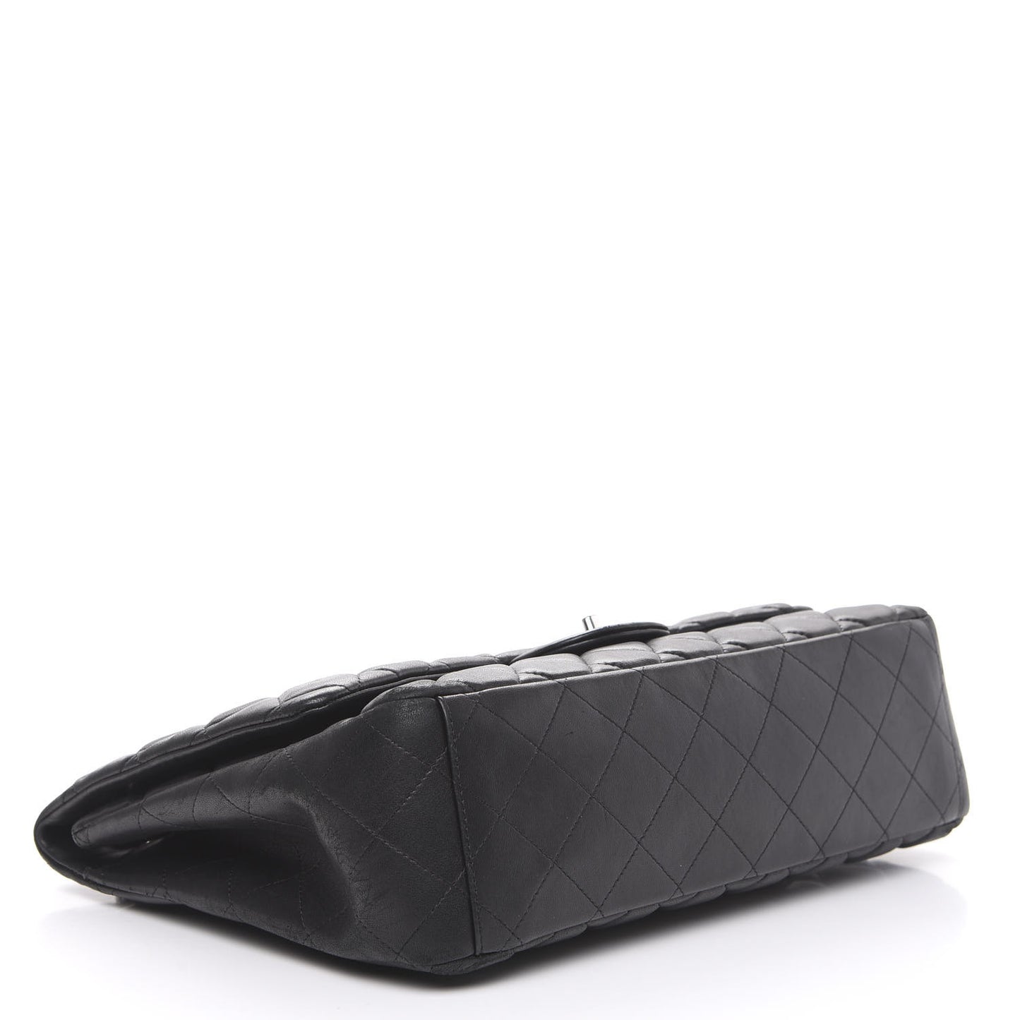 Lambskin Quilted Maxi Single Flap Black