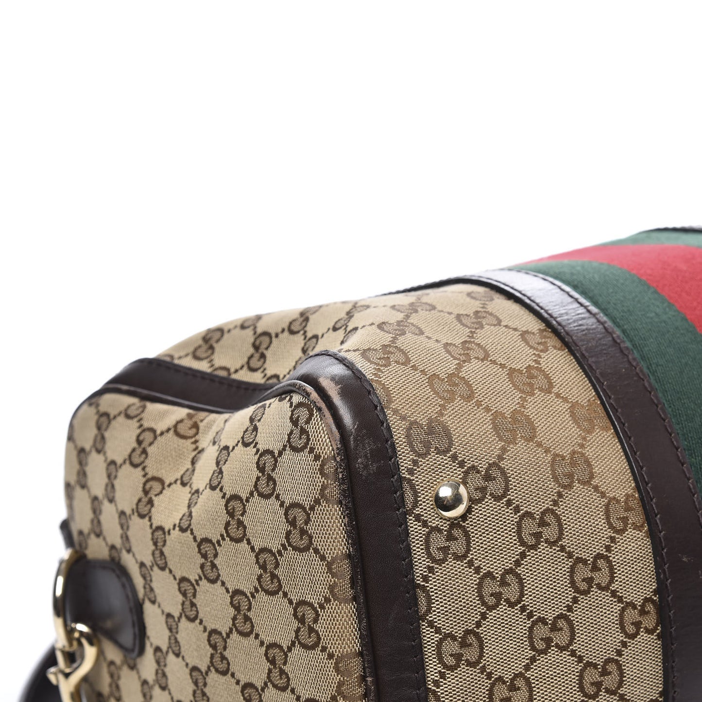 Monogram Vintage Web Medium Boston Dark Brown