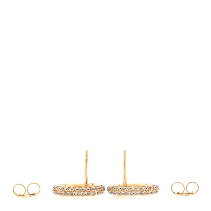 Louis Vuitton Metal Crystal Louise By Night Earrings Gold 3 of 8