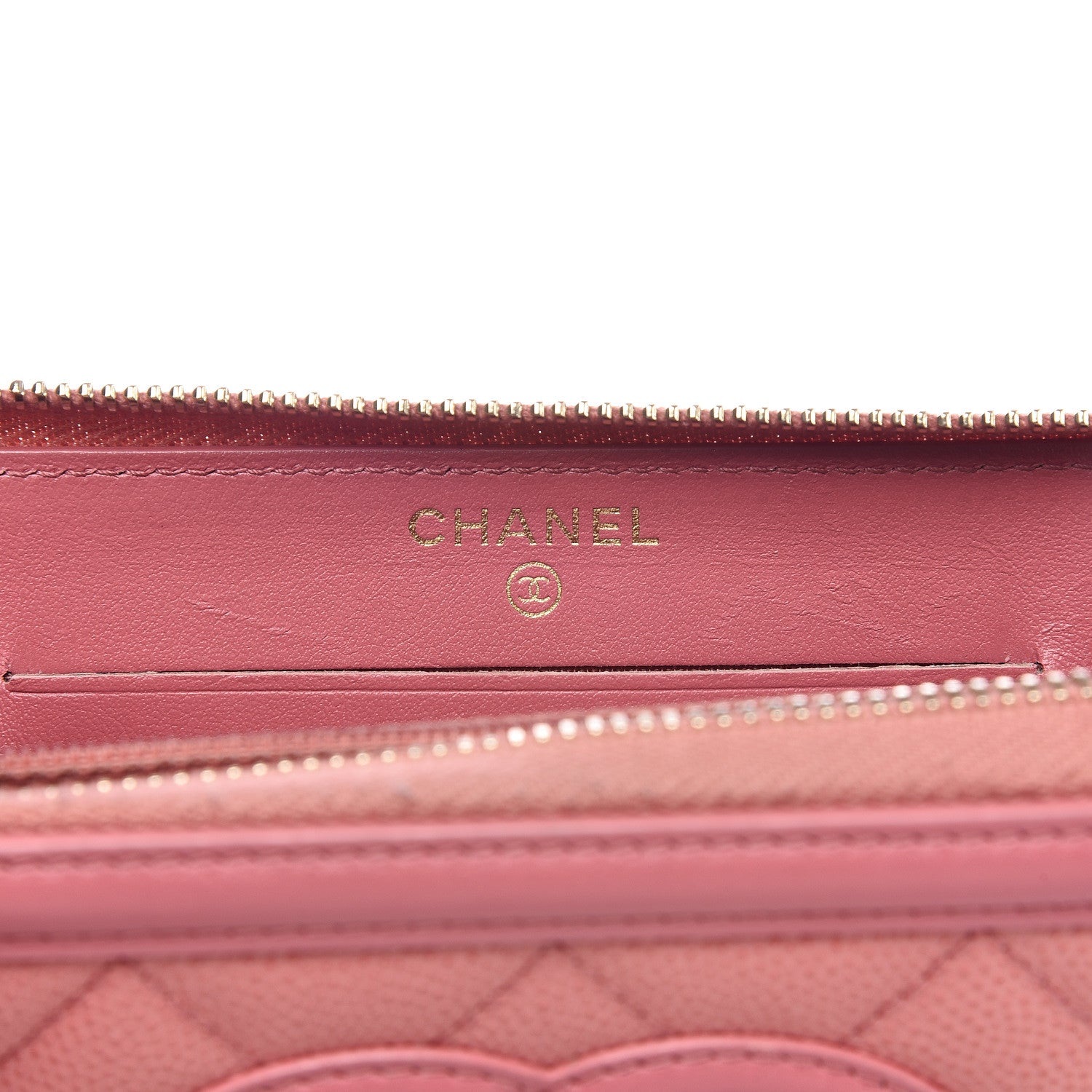 Chanel Caviar Quilted Medium Filigree Zip Around Wallet Pink 6 of 12