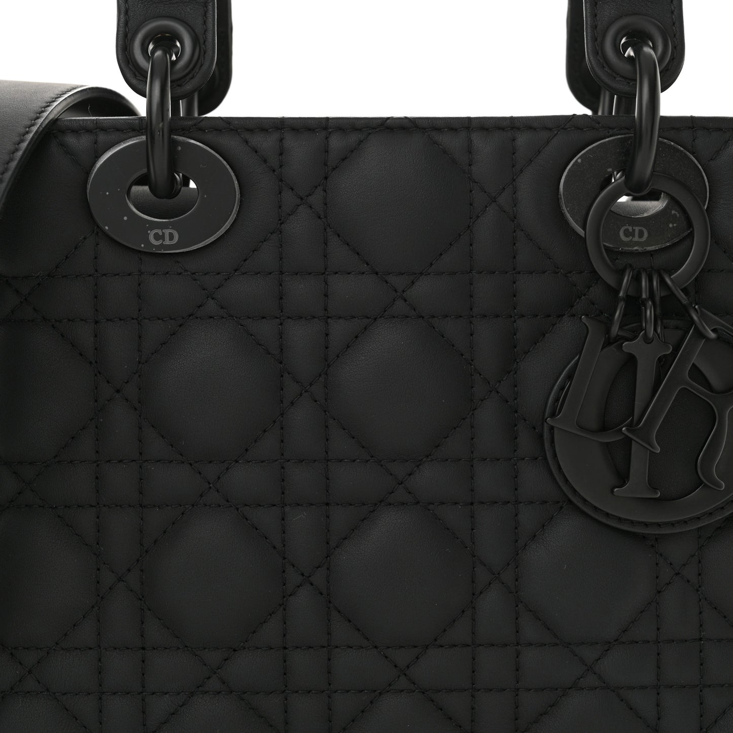 Ultra Matte Calfskin Cannage Small My ABCDior Lady Dior Black