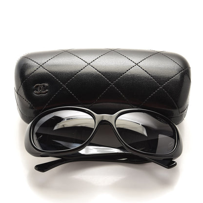 Chanel Camellia CC Sunglasses 5113 Black White 10 of 10