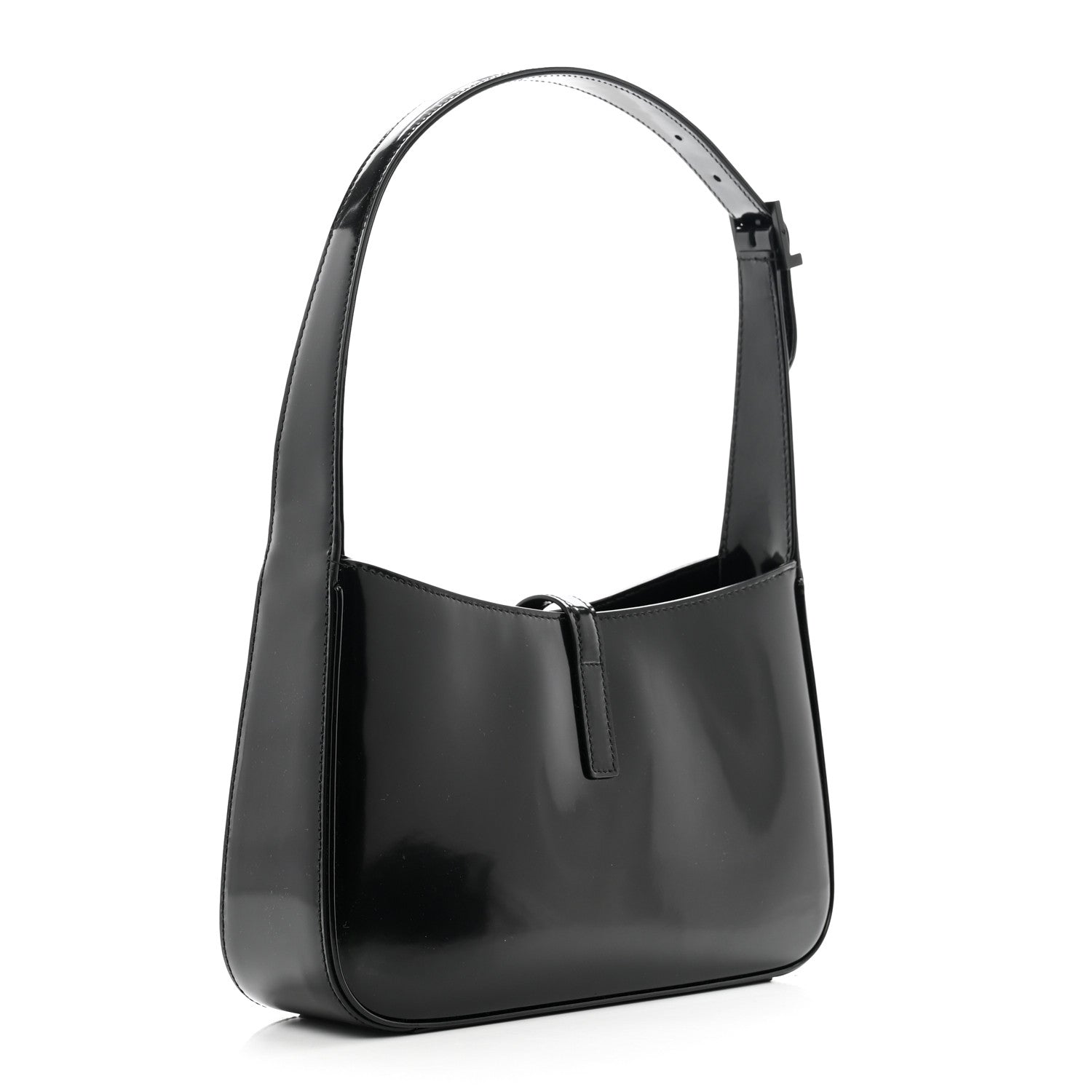 Saint Laurent Patent Le 5 A 7 Monochrome Hobo Black 3 of 10