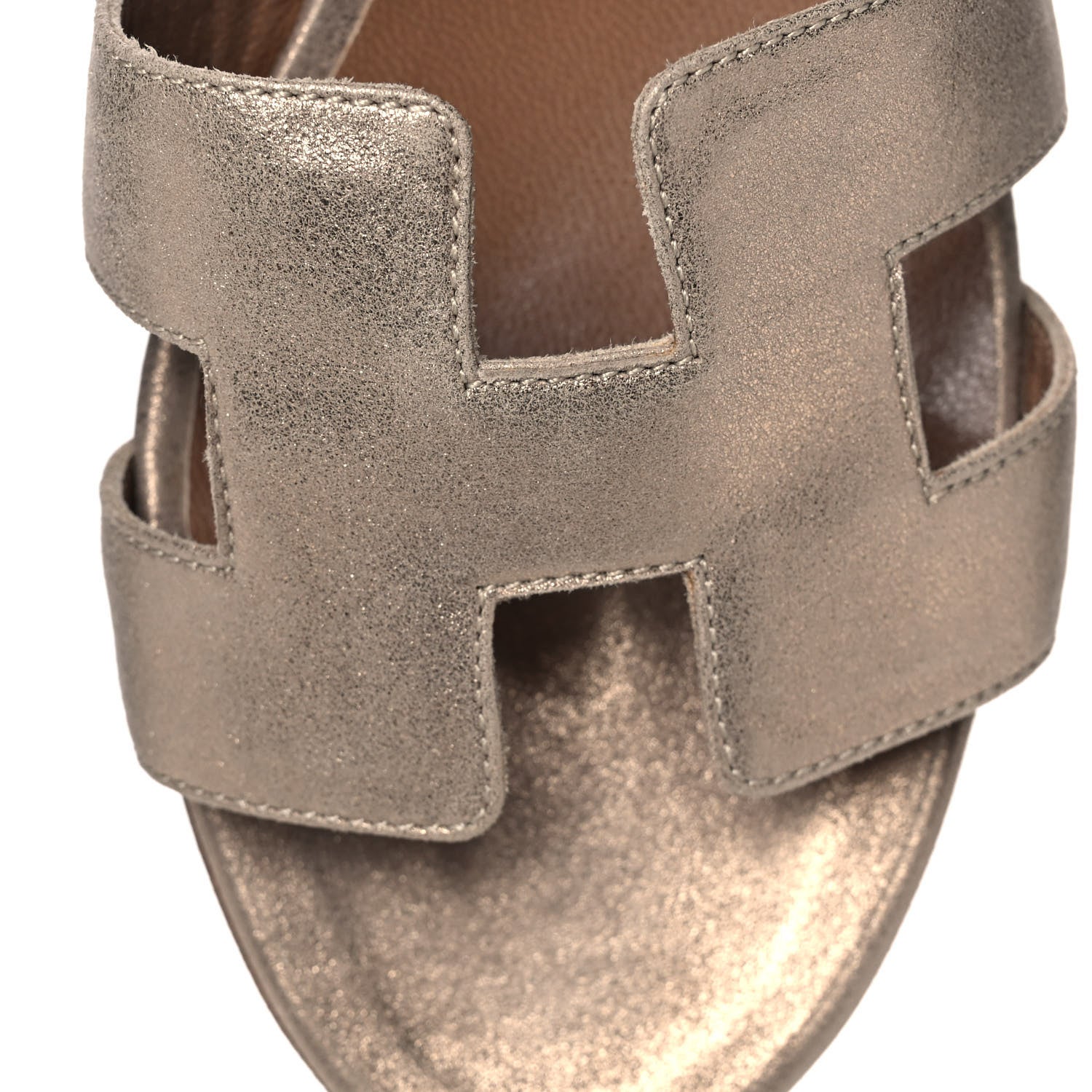 Hermes Metallic Nappa Oasis Sandals 39 Gold 9 of 10
