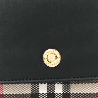 Burberry Calfskin Vintage Check New Hampshire Bag Black 9 of 11