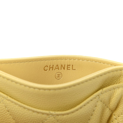 Chanel Caviar Quilted Card Holder Yellow 5 of 8