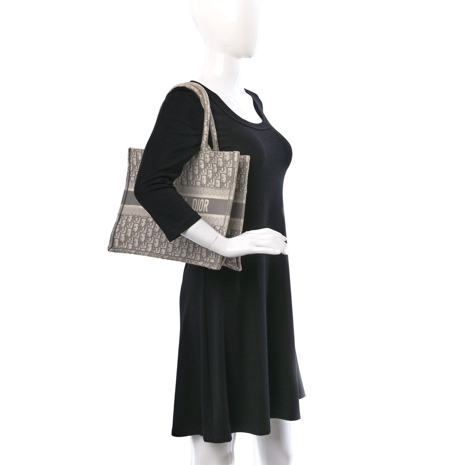 Christian Dior Oblique Medium Book Tote Grey 2 of 12