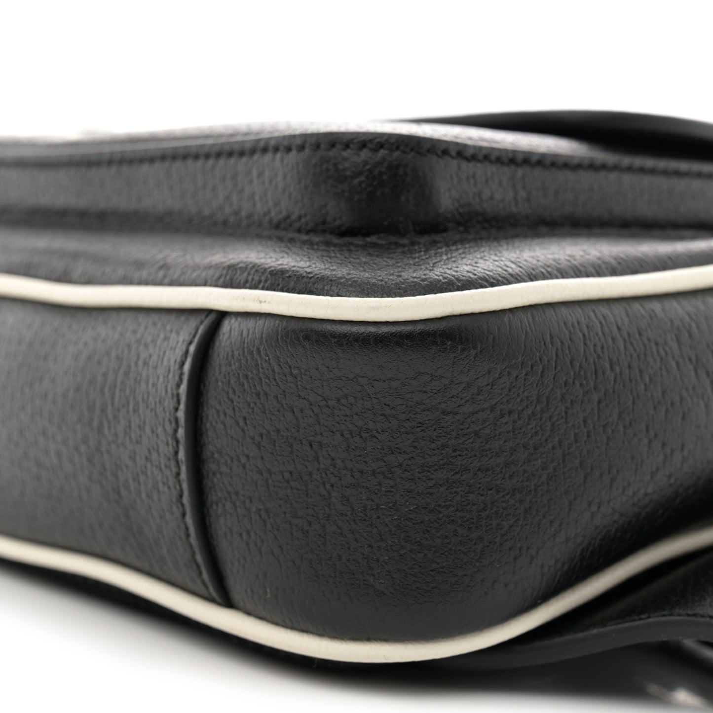 X ADIDAS Textured Dollar Calfskin Belt Bag Black