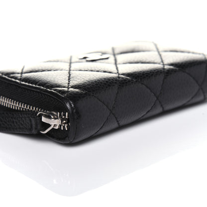 Chanel Caviar Quilted Zip Coin Purse Black 9 of 14