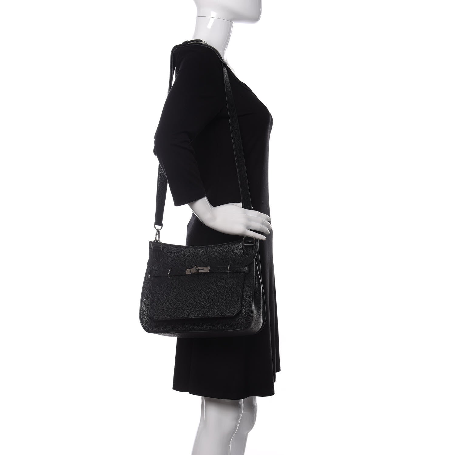Hermes Taurillon Clemence Jypsiere 28 Black 2 of 10