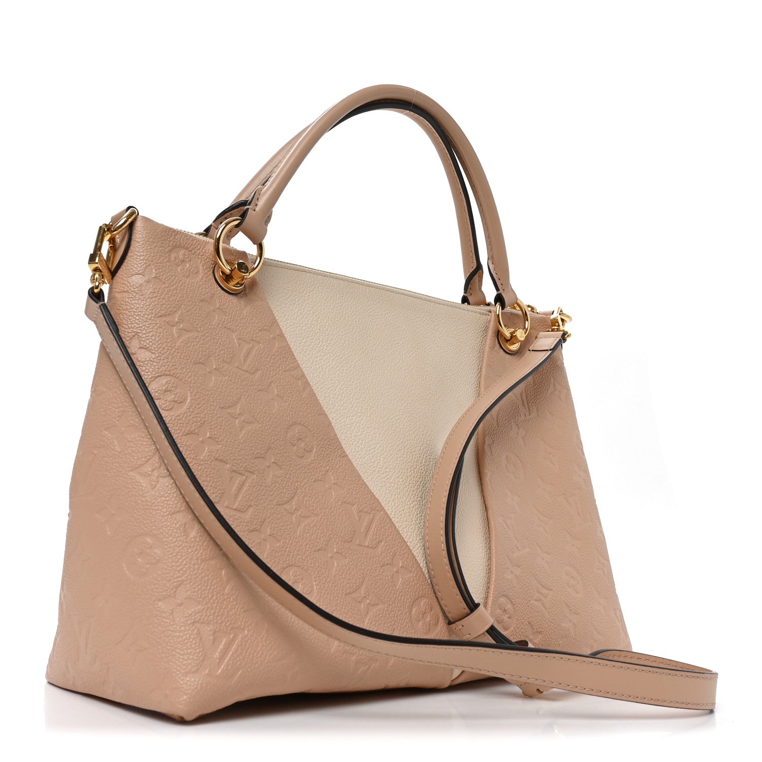 Louis Vuitton Empreinte V Tote MM Beige Rose Creme 3 of 9