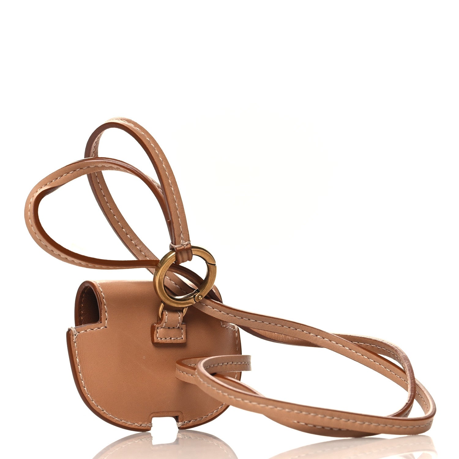 Saint Laurent Calfskin Kaia Airpods Micro Bag Vintage Brown Gold 3 of 8