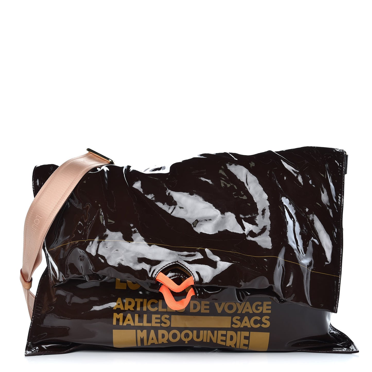 Patent Lambskin Raindrop Besace Moka