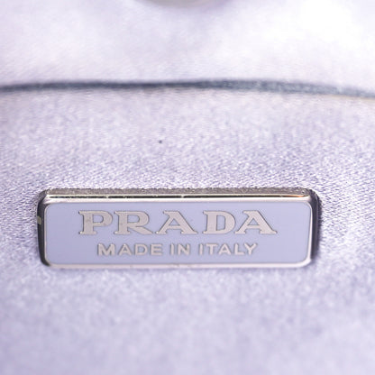 Prada Satin Crystal Cleo Adjustable Strap Shoulder Bag Glicine 6 of 9
