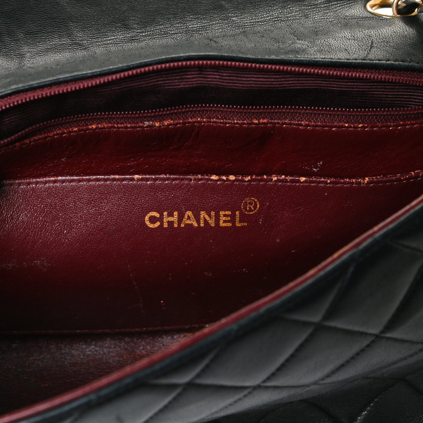 Lambskin Quilted Small Single Flap Black