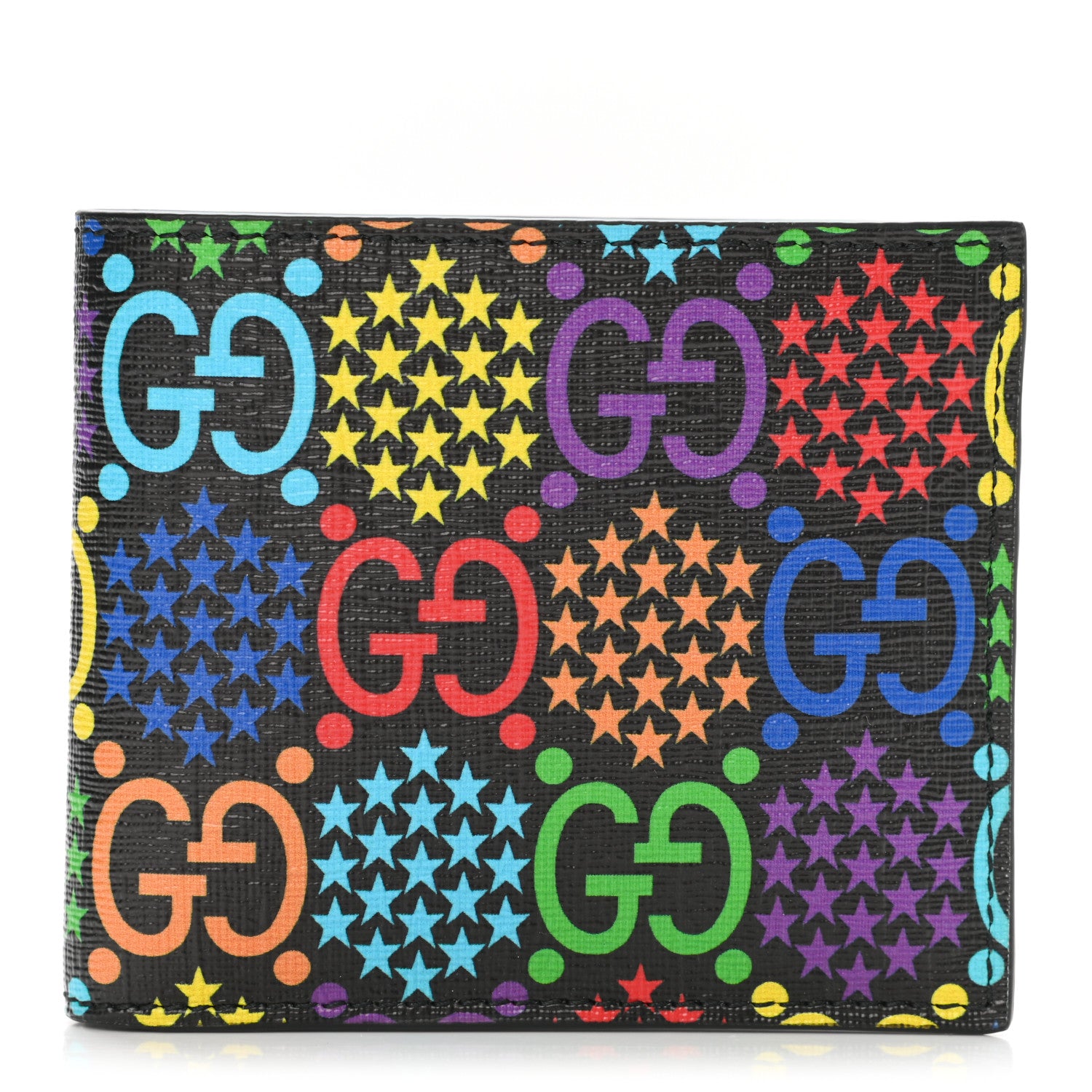 Gucci GG Supreme Monogram Psychedelic Bi-Fold Wallet Black Multicolor 1 of 8