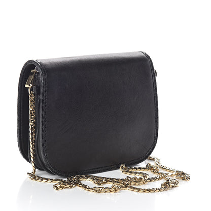 Jimmy Choo Lambskin Elaphe Zadie Flap Bag Black 4 of 9