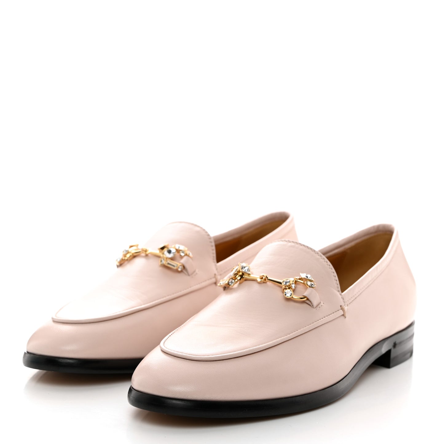 Malaga Kid Crystal Horsebit Womens Jordaan Loafers 37.5 Pink Hibiscus