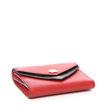 Louis Vuitton Grained Calfskin Monogram Double V Compact Wallet Rubis 3 of 7