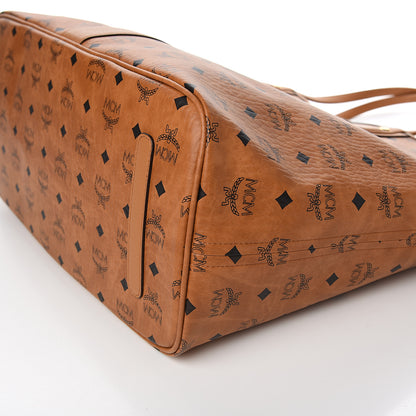 MCM Visetos Large Liz Reversible Shopper Tote Cognac 13 of 15