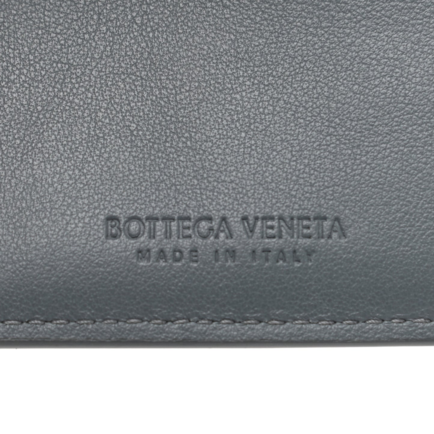 Nappa Intrecciato Embossed Bi-Fold Wallet Thunder