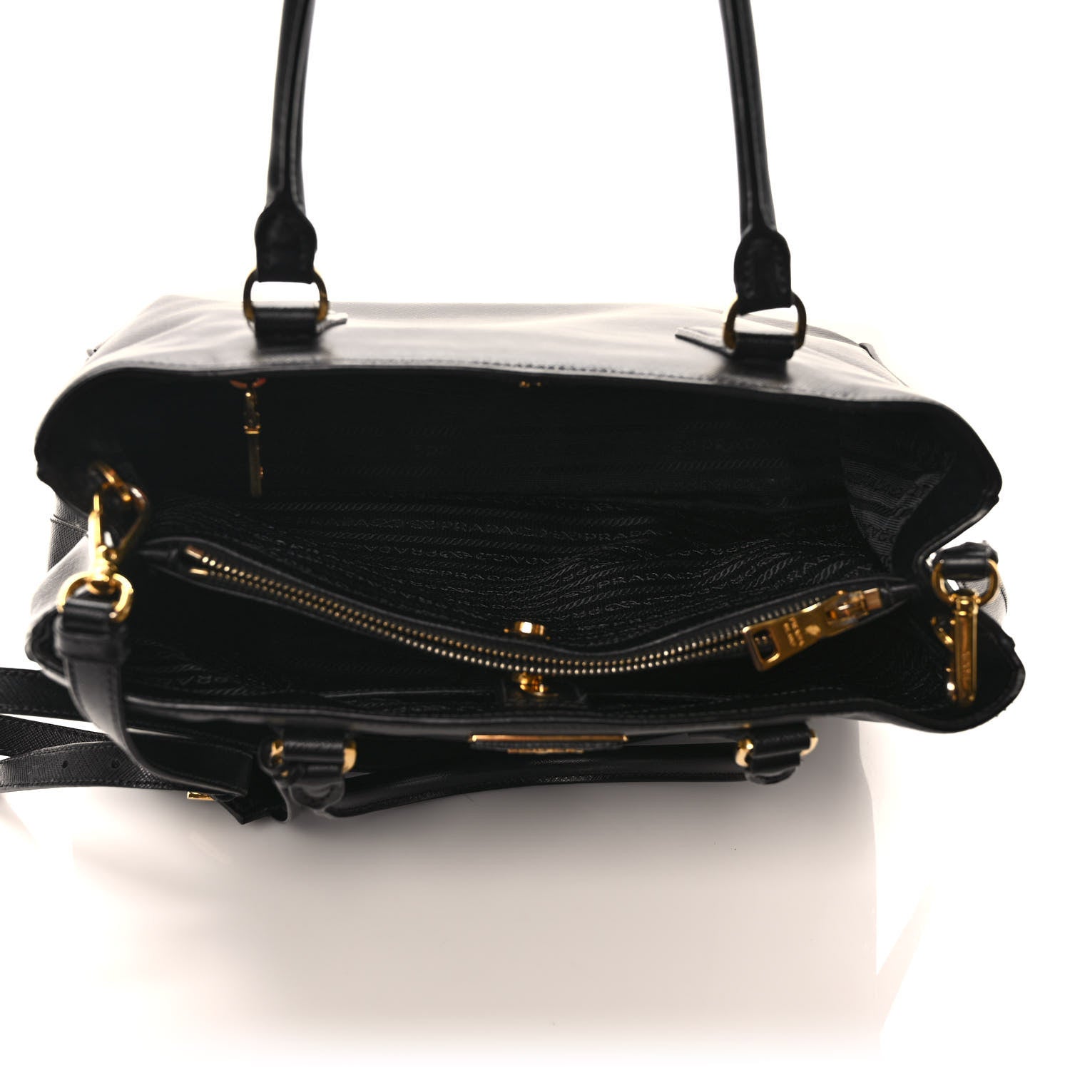 Prada Saffiano Lux Medium Tote Black 4 of 11