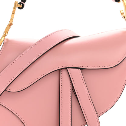 Christian Dior Supple Calfskin Mini Saddle Bag With Strap Old Rose 8 of 13