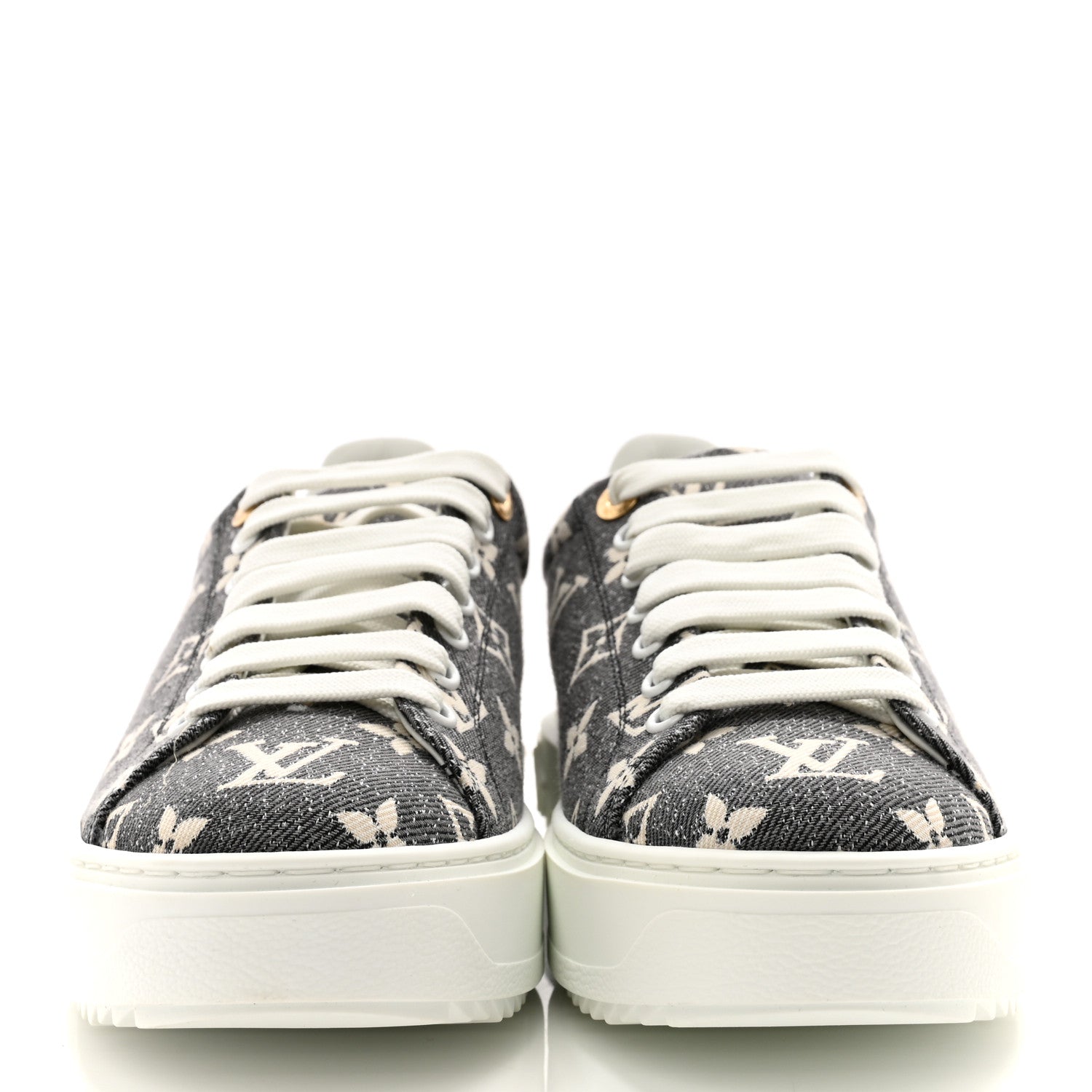 Louis Vuitton Denim Monogram Time Out Sneakers 38 2 of 8